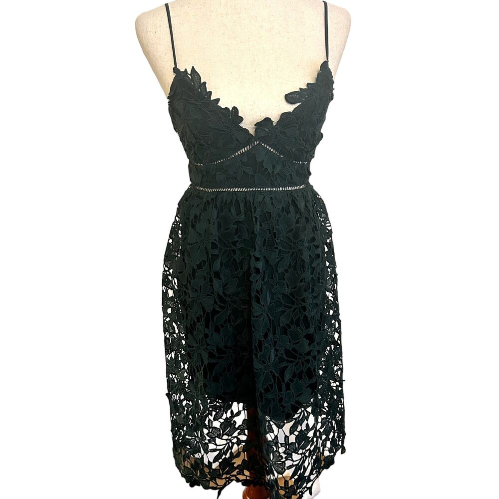 Bardot Anthropologie Sonja Forest Green Lace Dress Size 4